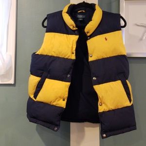 Kids Polo Striped Puffer Vest